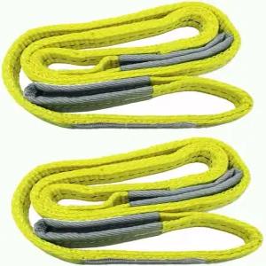 2팩 1인치 x 6피트 트 슬링 스트랩 플랫 3100LBS 용량 팅 리깅 이동 견인 기어용 헤비 듀티 폴리에스터