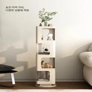 회전책장 디자인 책장 2겹 30대여성 무어만 아크릴책장 다용도 미니 2단책장 아기 1단 책장