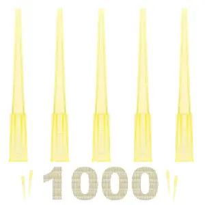 크라이오킹 200ul 피펫 팁 1000Pcs 범용 마이크로 노란색 폴로필렌(PP) 오토클레이브 가능