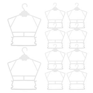 니양글 10pcs 흰색 플라스틱 옷걸이 보육기구 건조대용 u2019s 의류 옷장 및 코트
