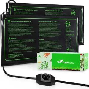 MET 인증 2팩 묘목 온열 매트 시드 팩터 조절 가능한 온도 방수 내구성 발아 스테이션 실내 가정용 원예