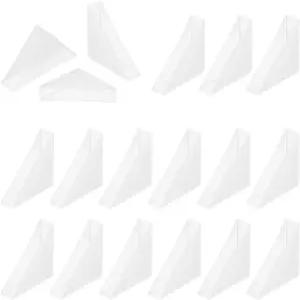 uxcell 30Pcs 삼각형 유리 모서리 보호대 0.47 x 2인치 플라스틱 테이블 세라믹 목재 및 강철용 운송
