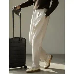 슬램덩크 남성용 바지 면 캐주얼 가을 관리하기 쉽고 통이 넓은 구제 스트레이트 HO3