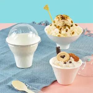 아이스크림보관용기 종이아이스크림컵 대량 종이 보관 일회용 원형 용기