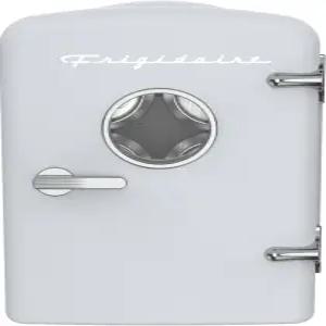 프리기데어 EFMIS171 레트로 미니 휴대용 개인 냉장고 - 가정 사무실 또는 기숙사에 이상적임 손잡이 AC/DC