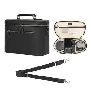 디비아 카메라 슬링백, 사진작가용 방수 PU 가죽 크로스바디 케이스, 캐논 니콘 소니(블랙)와 호환되는 소형 숄더백