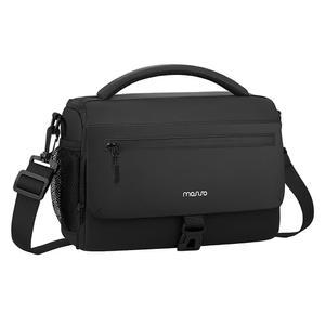 사진작가용 MOSISO 카메라 가방, DSLR/SLR/미러리스 카메라용 슬링백 크로스바디 하단 삼각대 홀더가 있는 방수 패딩 케이스 및 캐논/니콘/소니/블랙용 레인 커버
