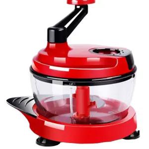 대용량 수동 분쇄기 다지기 마늘 야채 믹서 다지기기계 기본 레드