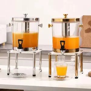 뷔페 음료 디스펜서 8L 식당용 저그형 냉장 위생적인 스타일A아크릴받침대투명