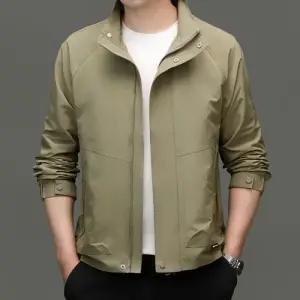 픽호샵 남성용 봄 가을 캐주얼 키작남 야상사파리 재킷 상의 야상 패션 차이나 코트 꾹3