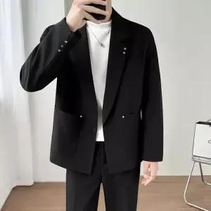 픽호샵 남성 가을 블레이저 재킷 코트 칼라 정장 키작남 꾹3