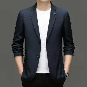 픽호샵 남성용 코트 정장 블레이저 키작남 트렌드 재킷 봄가을 싱글 꾹3