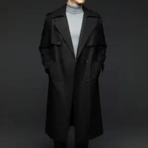 픽호샵 롱 캐주얼 남친 키작남 정장 재킷 트렌치 칼라 슬림핏 무릎 봄가을 코트 꾹3