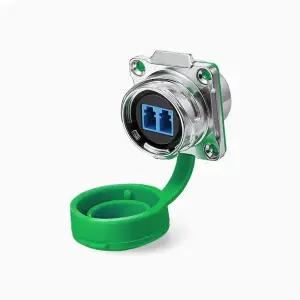 호환 24MM 광섬유 방수 항공 플 소켓 LC 듀얼 코어 네트워크 산업용 신호 커넥터