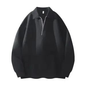 EAMT 남친 면 가을 캐주얼 후드 터틀넥 긴팔 카디건 풀오버 맨투맨 YJ3