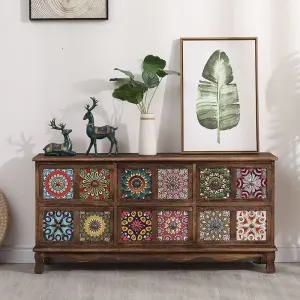 와이드서랍장 원목 엔틱 서랍장 2단 침실 수납장 A01