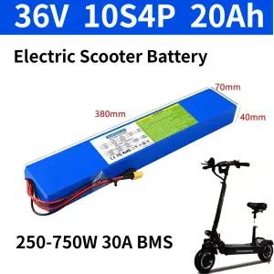 호환 36V 10S4P 20Ah 18650 배터리 팩 250-750W 30A BMS 36v 리튬 이온 배터리 전동 스쿠터 42v 전동 스쿠