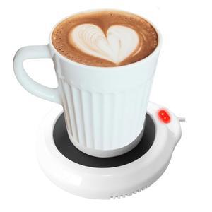 에벨롯 전기 책상 컵 워머 캔들 워밍 플레이트 커피 머그 히터 핫 티 초콜릿 수프 향초 표시등 켜기/끄기에