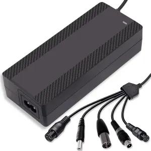 CraogeCore 29.4V 2A 리튬 배터리 충전기 24V 25.2V 25.6V 7S 팩용 5-in-1 범용 플러그 스마트 E-스쿠터 및