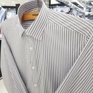 [레노마]일반핏/노-포켓/구김성 적고/활동성 편한 스판 긴소매 셔츠 RZRSG0032 GY_US