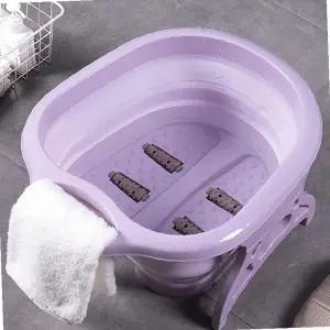 접이식 휴대용 족욕 대야 발 마사지 찜질 온열 족탕 욕조 발관리 피로회복 실리콘