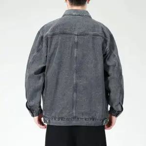 키체샵 남성 청 회색 캐주얼 빅사이즈 슬림핏 칼라 코트 자켓 톱 청자켓 HO1