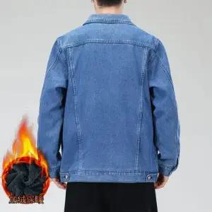 키체샵 남성 청 캐주얼 도톰 기모 자켓 코트 재킷 빅사이즈 청자켓 슬림핏 HO1