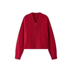 EAMT 봄 가을 캐주얼 여친 니트 상의 루즈핏 슬림핏 와이드 편안한 집업 가디건 YJ1