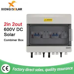 호환 600V PV 결합기 2입력 2출력 낙뢰 보호 MCB SPD 1000V 퓨즈 방수 IP65 DC 결합기 솔라광 패널용
