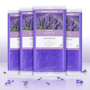 카라이트 라벤더 향 파라핀 왁스 비즈 블록 - 목욕 손 발 건조 피부 보습 수분 공급 및 영양을 위한 4팩