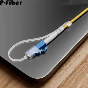 호환 LC 더스트 캡 사각형 긴 꼬리 LC 광섬유 점퍼 커넥터용 1.25mm 핸들 보호 커버 플 브레이드 포함 100