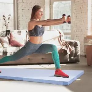 아이워너 폴딩 요가 매트 운동 홈트 층간소음 방지 EPE PVC