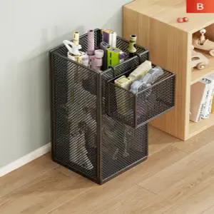 수납바구니 대용량 접이식 보관 피크닉 가정용 철제바구니 기숙사 사이드 책장 컬러 마무리 면사 다기능 손잡이