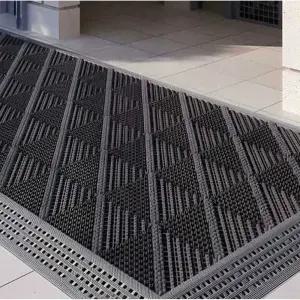 발판 그레이 75x20CM 미끄럼방지 대형 현관매트 베란다 블록 브러쉬 바닥