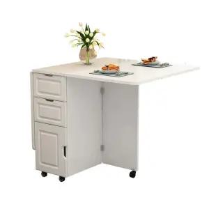 접이식 식탁 4인용 업소용 북유럽풍 테이블 확장형