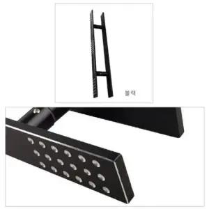 방문손잡이 매장 가게 상점 출입문 강화 유리문 손잡이 블랙