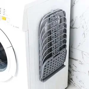 빨래바구니 프라스틱 접이식 폴딩 세탁바구니 그레이