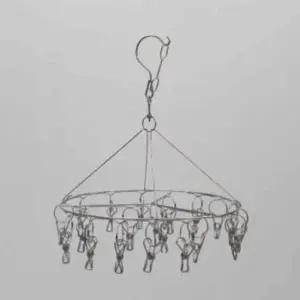 빨래건조대소형 스텐빨래건조대 스텐 빨래집게 원형 미니건조대 20구