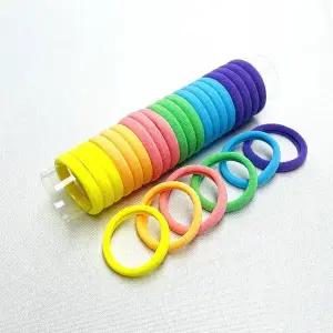 TBZ 통통 머리끈 20p세트(컬러믹스) 무매듭 안끊어지는 고무줄