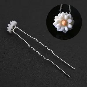 [에이치플러스몰]ToB 데이지 뒤꽂이 머리장식 헤어핀 U핀