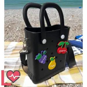 [에이치플러스몰]ToB 롱타임헬씨 블랙 아쿠아 방수 가방 젤리 EVA 미니 비비드