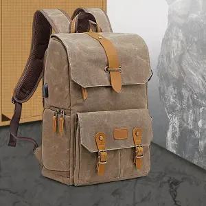 [셀러에이드]패스트픽 카메라 백팩 usb충전 빈티지 DSLR 촬영가방