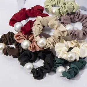 포인트 헤어 스크런치 머리끈 헤어밴드 고무줄 방울 미니 똥머리