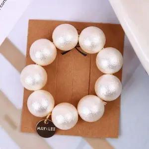 화이트 컬러 헤어밴드 슈슈 스크런치 머리끈 올림머리 머리끈 볼