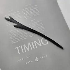 [골드스마일]전통 원목 헤어핀 한복 머리장식 고급 비녀 클래식 스타일 우드