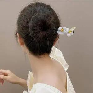 [골드스마일]벚꽃 장식 헤어핀 중전 비녀 전통 똥머리 올림머리 한복 웨딩