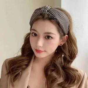 [골드스마일]여성용 린넨 꼬임 와이드 헤어밴드 터번 머리띠 얼굴슬림 단발