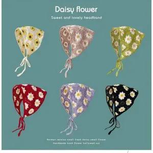 [골드스마일]핸드메이드 코바늘 니트 헤어밴드 귀여운 스위트 밴딩 헤어밴드