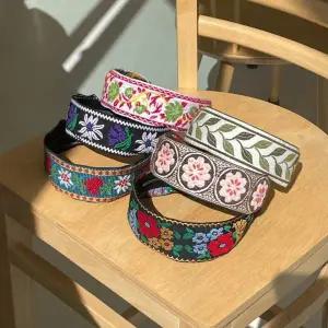 [골드스마일]고급 자수 플라워 꽃 디자인 아메카지 여름용 두꺼운 와이드