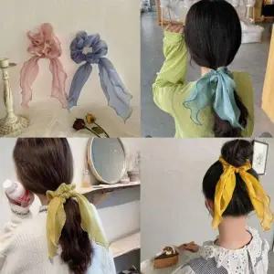 쉬폰 헤어밴드 곱창 머리끈 리본 헤어밴드 여성용 스타일링